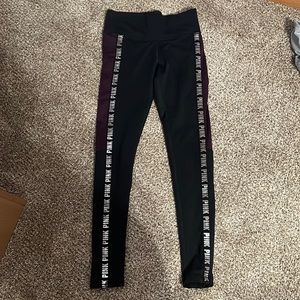PINK brand. Size XS. Black and purple ish maroon color legging.